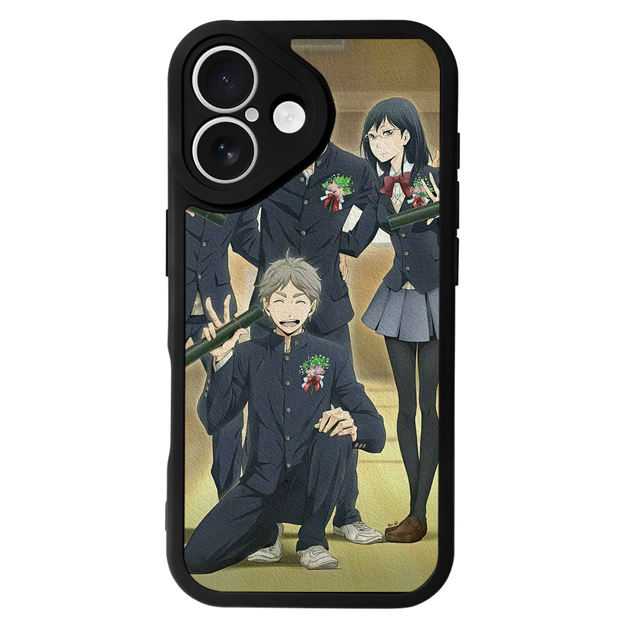 （画像用） ハイキュー!! Haikyu!! 【iPhone 16シリーズ対応】シリコンスマホケース（レザー調） 材質：シリコン